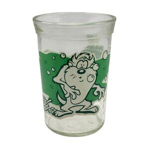 Welch's 1994 Looney Tunes Collector Series Glass Taz Character Green Vintage 90s